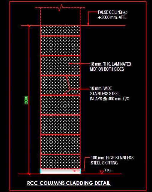 Interior Column Cladding Design Free CAD Block